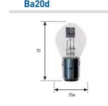 AMOLUX 401 - LAMPARA FARO MOTO 12V 45/40W