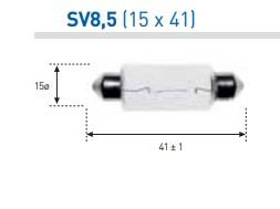 AMOLUX 515 - LAMPARA PLAFONIER 12V15W 15X44