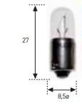 AMOLUX 519 - LAMP TUBULAR 24V 4W BA9S