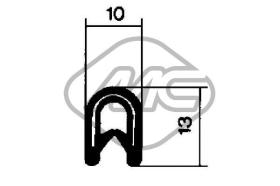 METALCAUCHO 00605 - PERFIL CONTORNO PLANCHA