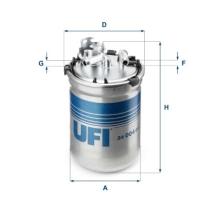 UFI FILTERS 2400400 - FILTRO DE GASOIL MARCA UFI VAG MANN WK823/3X