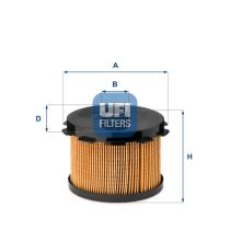 UFI FILTERS 2668800 - FILTRO GASOIL CITROEN/PEUGEOT MOTORES (DW8, DW8B)