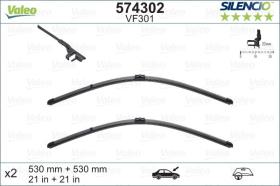 VALEO 574302 - ESCOBILLAS DEL SKODA SUPER B I VW VM301   530+530