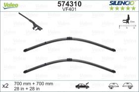 VALEO 574310 - ESCOBILLAS DELANTERAS VM401 VF401 FORD GALAXY