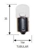 AMOLUX 151T - LAMPARA PILOTO 12V 5W TUBULAR BA15S