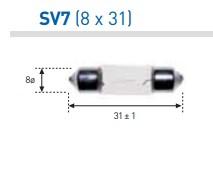 AMOLUX 511 - LAMPARA PLAFONIER 12V 3W 8X31