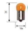 AMOLUX 151A - PILOTO 12V5W BA15S AMARILLA