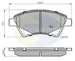 COMLINE CBP01160 - PASTILLAS DE FRENOS DELANTERAS RENAULT GRAND SCENIC II