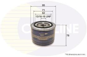 COMLINE EOF077 - FILTRO ACEITE  FREELANDER 1997/2006 ROVER 200/400 ROVER 25/4