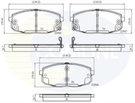 COMLINE CBP31798 - PASTILLAS DELANTERAS HYUNDAI i30 KIA CARENS 2002-2006