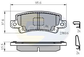 COMLINE CBP3942 - PASTILLAS TRASERAS  TOYOTA  COROLLA 2007