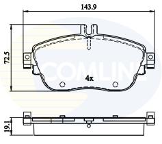 COMLINE CBP32208 - PASTILLAS DEL MERCEDES CLASE A/B