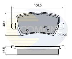 COMLINE CBP01613 - PASTILLAS TRASERAS FORD SMAX CMAX VOLVO