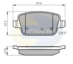 COMLINE CBP01610 - PASTILLAS TRASERAS FORD SMAX  HOMOLOGACION E11