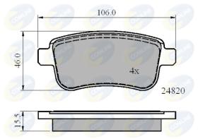 COMLINE CBP02014 - PASTILLAS TRASERA CAPTUR 2020-CLIO