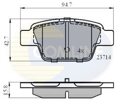 COMLINE CBP01039 - PASTILLAS FRENO TRASERAS  FIAT BRAVO/STILO