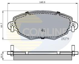 COMLINE CBP01110 - PASTILLAS DELANTERA FORD  MONDEO 3  (2000-2007)