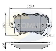 COMLINE CBP01712 - PASTILLAS TRASERAS SEAT/AUDI/VW