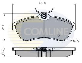 COMLINE CBP01146 - PASTILLAS DEL PSA C2/C3 PLURIEL 2003-2010