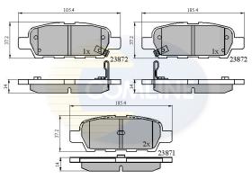 COMLINE CBP3912 - PASTILLAS TRASERAS  NISSAN QASHQAI 2007-2014 GRAND VITARA