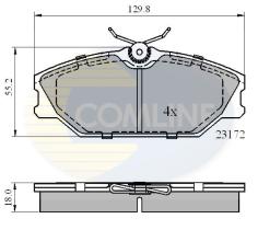 COMLINE CBP0526 - PASTILLAS DEL RENAULT CLIO 2 LAGUNA 1 SCENIC 1  MEGANE 1