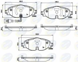 COMLINE CBP12158 - PASTILLAS DELANTERAS SEAT/AUDI/VW  DEL 2151501