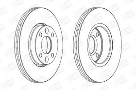 CHAMPION 562268CH - DISCO FRENOS DEL. RENAULT DACIA VENTILADOS  260mm