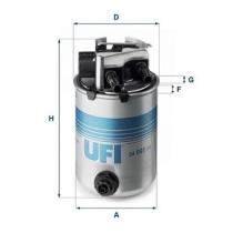 UFI FILTERS 2409501 - FILTRO GASOIL NISSAN QUASHQAI 1.5DCI 2013- 16400-4EA1B