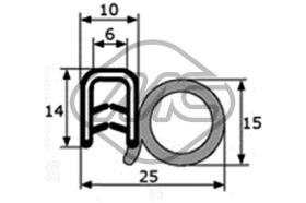 METALCAUCHO 45063 - PERFIL CONTORNO CHAPA CON ALMAMETALICA