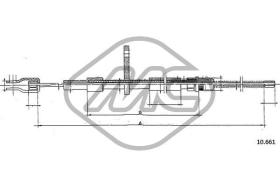 METALCAUCHO 80377 - CABLE FRENO R 4GTL (1128) DX-RH