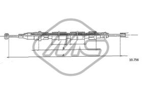 METALCAUCHO 80554 - CABLE FRENO 200 ALL (DISC BRAKE) DX-RH