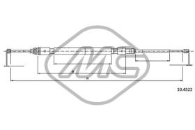 METALCAUCHO 80841 - CABLE FRENO C2 ALL (DRUM BRAKE)