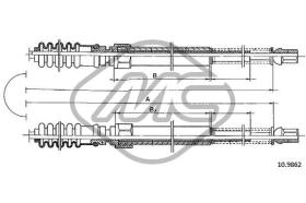 METALCAUCHO 80930 - CABLE FRENO 309B-309D-L408G