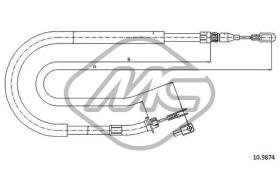 METALCAUCHO 80962 - CABLE FRENO SPRINTERMOD.741.408/04 DX