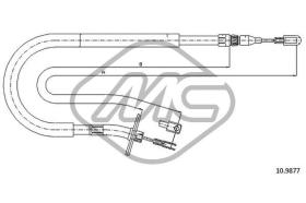 METALCAUCHO 80965 - CABLE FRENO SPRINTERCH.3550 MOD.741.4