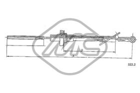 METALCAUCHO 81055 - CABLE EMBRAGUE A112 ALL