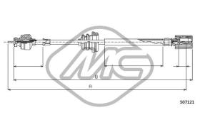 METALCAUCHO 81231 - CABLE CUENTAKILOMETROS DUCATO MM.?1240