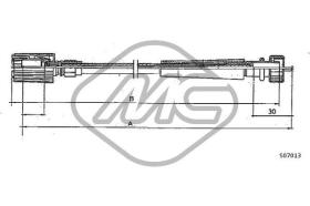 METALCAUCHO 81236 - CABLE CUENTAKILOMETROS CINQUECENTO (90