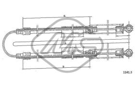 METALCAUCHO 81266 - CABLE FRENO 128 ALL