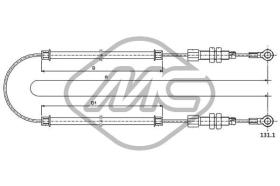 METALCAUCHO 81273 - CABLE FRENO 500 D-F/GIARDINIERA