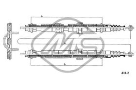 METALCAUCHO 81290 - CABLE FRENO 164 ALL