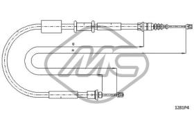 METALCAUCHO 81297 - CABLE FRENO PUNTO GTI (DISC BRAKE) SX-