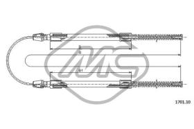 METALCAUCHO 81310 - CABLE FRENO DAILY 30.8-35.10 RUOTE SIN