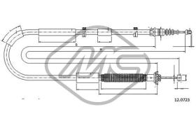 METALCAUCHO 81369 - CABLE FRENO BRAVO ALL SX-LH