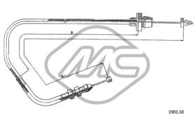 METALCAUCHO 81499 - CABLE ACELERADOR Y 10 1,0 - 1,1 MOT. F