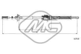 METALCAUCHO 81548 - CABLE ACELERADOR DUCATO DS 2,0 (CH.505