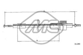 METALCAUCHO 81663 - CABLE EMBRAGUE SIERRA 1,8-2,0 (TL MOTO