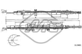 METALCAUCHO 81778 - CABLE FRENO SIERRA ALL EXC.6CYL-4X4