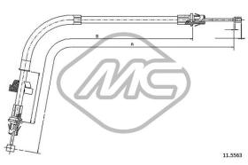 METALCAUCHO 81813 - CABLE FRENO TRANSIT MOD. RHD ANT.-FRON