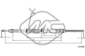 METALCAUCHO 81855 - CABLE FRENO TRANSIT ALL FWD CAB (DRUM